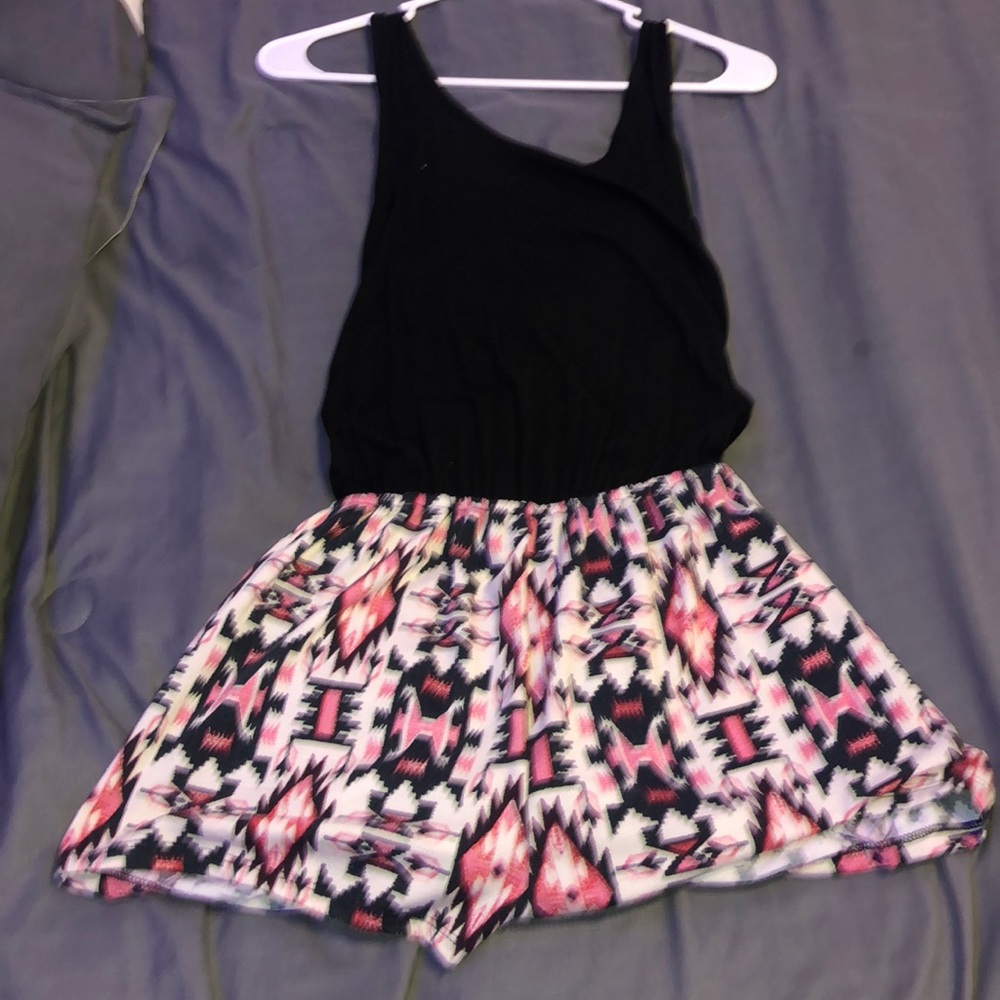 black and pink romper